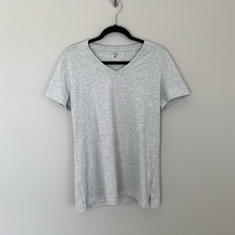 3/$15 Fitted Grey V-neck Tee